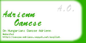 adrienn oancse business card